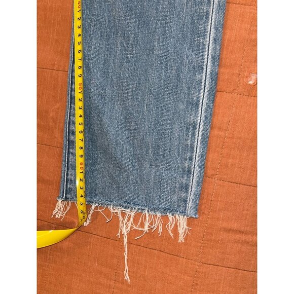 NWT J Brand Wynne High-Rise Straight Crop Jeans Size 24 Blue  Raw Hem - Picture 12 of 15
